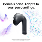 Samsung Galaxy Buds4 Bluetooth Earbuds with Adaptive Active Noise Cancellation, 18h Battery Life, Aluminum Build, Black, SM-R540NZKWXAR