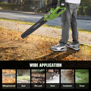 GASKY SF8A511-B 40V Cordless Leaf Blower, 420 CFM Air Volume, 120 MPH Wind Speed, 5 Speed Settings with Turbo Mode, Includes 2 x 2.0Ah Batteries and Charger,