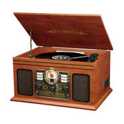 Victrola VTA-200B MH Nostalgic Classic Wood 6-in-1 Bluetooth Turntable Entertainment Center, Mahogany