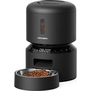 Petlibro Granary Stainless Steel 5L Automatic Dog and Cat Feeder with Voice Recorder, Programmable 6 Meals, Freshness Preservation, Black