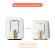 Beautiful 29028 6 Qt Air Fryer with TurboCrisp Technology, EverGood Ceramic Nonstick Coating, White Icing, 1750W