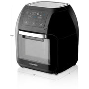 CHEFMAN RJ38-10-RDO-V2 Digital Air Fryer plus Rotisserie Dehydrator Oven Black 10L