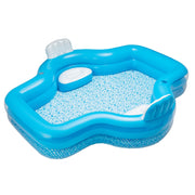 Bluescape Blue Grand Luxe Inflatable Family Swimming Pool, 2 Seats, Age 6 & up - Puncture Resistant Materials