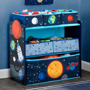 Delta Children TB87204SA Space Adventures 6 Bin Design and Store Toy Organizer