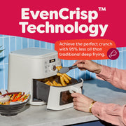 Instant Pot 4QT Vortex 6-in-1 Mini Air Fryer, EvenCrisp Technology, Sea Salt, 1500W, 4 Quart, 140-3232-01B