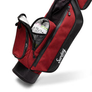 Sunday Golf Loma Lightweight Stand Golf Bag, 31 Inch, Burgundy, Holds 8 Clubs, Waterproof Nylon, Multiple Pockets, BAG107
