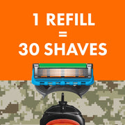 Gillette Fusion5 ProGlide Salute to Service Edition Men's Razor with 6 Blade Refills