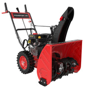 PowerSmart 24-in Two-Stage Self-Propelled Gas Snow Blower, 212cc Engine, 20-in Clearing Depth, Red, DB7109-644A