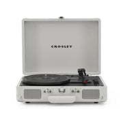 Crosley CR8005G-WS Cruiser Premier Vinyl Record Player with Speakers, White
