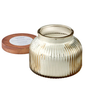 Better Homes & Gardens Pumpkin Snickerdoodle Swirl Scented Candle, Ribbed Mercury Glass Jar with Wooden Lid, 18oz