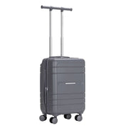 French Connection 22 Inch Expandable Hardside Carry-On Luggage with 8 Spinner Wheels, Quiet Shade, FCW-E8122-EX-013