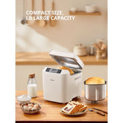 Reemix Bread Maker, 2lb Capacity, 12 Presets Including Gluten-Free, 13-Hour Delay Timer, Automatic Shut-Off, Black