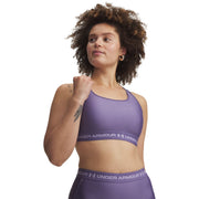 Under Armour Womens Crossback Mid Impact Sports Bra, Medium Support, Purple Luxe, Large, 1361034-520