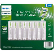 Philips Sonicare HX9068/80 W3 Premium White Replacement Brush Heads, 8 Count