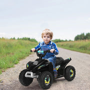 Costway XMX612 6V Kids Electric Quad ATV 4 Wheels Ride on Toy Toddlers Forward & Reverse Black
