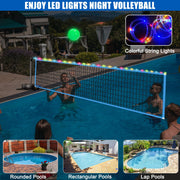 Losbenco YB-04-3 Pool Volleyball Net Set, Adjustable 15ft-32ft Length