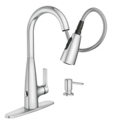 Moen Haelyn MotionSense Wave Touchless Single-Handle Pull-Down Kitchen Faucet, Power Clean Spray, Polished Chrome, High Arc Spout, 87627EWC