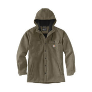 Carhartt 105022-MOS Rain Defender Relaxed-Fit Heavyweight Hooded Shirt Jac for Men - Moss - XL