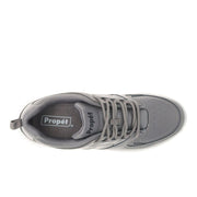 Propet Life Walker Sport Men's Walking Shoes, Dark Grey Leather, 17 X-Wide, Lace-Up, Removable Footbed, MAA272L