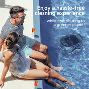 WYBOT A1 Cordless Robotic Pool Cleaner, Automatic Vacuum for In-Ground Pools, Dual-Motor Suction 2140 GPH, Dual-Layer Filtration, 4 Cleaning Modes, 120-Min Runtime, Black & Green