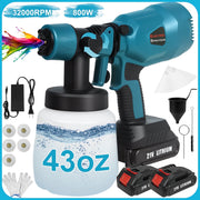 EZBY EZBY-05A 800W Electric Paint Sprayer with 1200ML Container& 2 Batteries, Blue