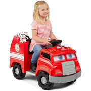 Kid Trax Real Rigs Toddler Fire Truck Interactive Ride-On Toy, 6V Battery, Sound Effects, Red, Large, KT1537