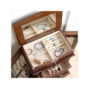 Hives and Honey 6008-950 Nora Standing Brown Wood Jewelry Armoire Jewelry Chest - Walnut