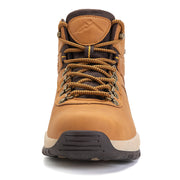 CC-Los Women's Waterproof Hiking Boots, Leather, Ankle-High, Lace-Up, Medium Width, Slip-Resistant Rubber Outsole, Shock Absorption