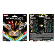Beyblade G0287 X Marvel Collab Iron Man 4-80B vs. Thanos 4-60B Multipack Battling Tops Set, Ages 8+