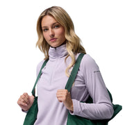 Columbia Women's Amaze Puff Hooded Down Jacket, 650-Fill Power Insulation, Water-Repellent, Rain Forest, Small, 213371