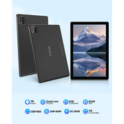 Fitifun M10 10.1 Inch Android 14 Tablet 6GB RAM 64GB Storage Expandable to 1TB 6000mAh Battery 5G Wi-Fi 6 Dual Cameras Bluetooth Keyboard Bundle Black