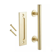 Miseno HBD5830CHBS  Adleigh Barn Door Handle and Pull Set in Champagne Brass