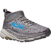 Hoka Speedgoat 6 Mid GTX Trail Running Shoes for Men, Waterproof GORE-TEX, Vibram MegaGrip Outsole, Satellite Gray/Stardust, Size 12