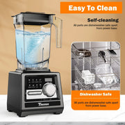 TINANA 19288471551 2-in-1 Blender Grinder Combo, 1800W Motor, 68 Oz Pitcher, Black