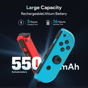 Fousixdi Wireless Video Game Controller Compatible with Switch, Dual Vibration, 6-Axis Gyro Motion Control, Red and Blue