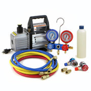 XtremepowerUS 71097 HVAC Vacuum Pump and Multi-Refrigerant Manifold Gauge Set 1/4HP 3 CFM with Cooling Fan