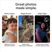 Google GWKK3 Pixel 7a - Android Cell Phone - Smartphone with Wide Angle Lens and 24 Hour Battery - 128 GB(Charcoal)