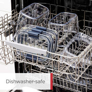 Rubbermaid Brilliance Pantry 7 Piece Set, Clear Airtight Food Storage Containers, Stackable, BPA-Free, Dishwasher Safe