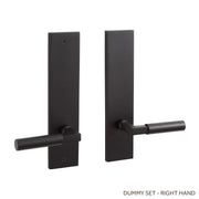 Signature Hardware 455668 Tolland Solid Brass Dummy Door Knob Set, Matte Black
