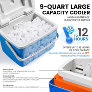 Suncall Cold Therapy Machine for Knee with 9Qt Fridge-Grade Cooler, Timer and Temperature Control, 12-Hour Ice Retention, Quiet Pump