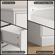 IDEALSOUL 5 Drawer Dresser, White Tall Chest of Drawers, Wood Storage Cabinet for Bedroom, Living Room, Hallway, Entryway
