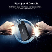 TOPESEL 250GB Mini External Solid-State Drive, USB-C, 400MB/s Read, 200MB/s Write, Compact Metal Design