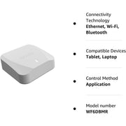 Wyze WF6DBMR AX3000 Dual-Band Wi-Fi 6 Mesh Router, 1500 Sq Ft Coverage, Supports 50+ Devices, Wired Backhaul, 2x 1Gb Ethernet Ports, White