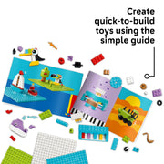 LEGO 11044 Classic Creative Build-and-Play Box, 750 Colorful Bricks with Wheels, Windows, Eye Pieces, Three 16x16 Building Plates, Ages 5+