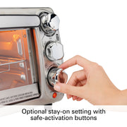 Hamilton Beach 31143 4-Slice Countertop Toaster Oven with Bake Pan, Stainless Steel