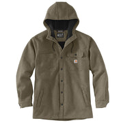 Carhartt 105022-MOS Rain Defender Relaxed-Fit Heavyweight Hooded Shirt Jac for Men - Moss - XL