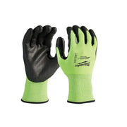 Milwaukee 48-73-8932B Large High Visibility Level 3 Cut Resistant Polyurethane Dipped Work Gloves (12-Pack)