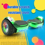 Hoverstar ul2272 Hoverboard All-Terrain LED Flash Wide All Terrian Wheel with Bluetooth Speaker Dual LED Light Self Balancing Wheel Electric Scooter, Green