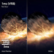 Acer Nitro 31.5 Inch Curved WQHD 2560 x 1440 VA Gaming Monitor, 1500R, 180Hz, 1ms VRB, AMD FreeSync Premium, DisplayPort 1.4, Dual HDMI 2.0, Tilt Adjustable, Black Red