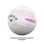 Callaway Golf Supersoft 2023 Splatter 360 Golf Balls, Pink, 12 Count, Soft Feel, Superior Spin Performance
